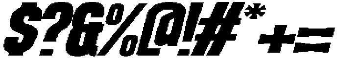 Dx Playhigh Expanded Italic otf (400) Font OTHER CHARS