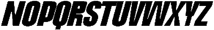 Dx Playhigh Expanded Italic otf (400) Font UPPERCASE