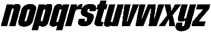 Dx Playhigh Expanded Italic otf (400) Font LOWERCASE