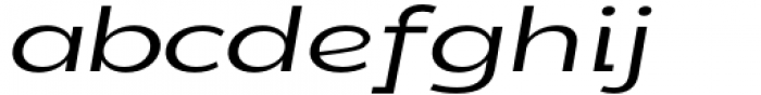 DX Rigraf Extra Expanded Italic Font LOWERCASE