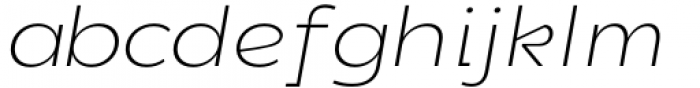 DX Rigraf Extra Light Expanded Italic Font LOWERCASE