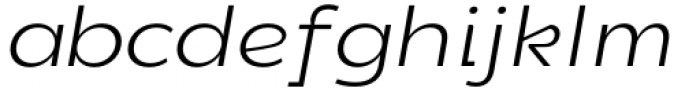DX Rigraf Light Expanded Italic Font LOWERCASE
