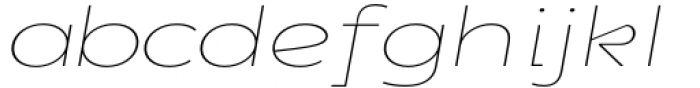 DX Rigraf Thin Extra Expanded Italic Font LOWERCASE