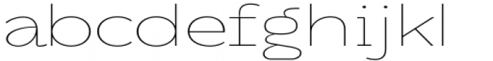 DX Rigraf Thin Extra Expanded Font LOWERCASE