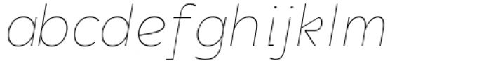 DX Rigraf Thin Italic Font LOWERCASE