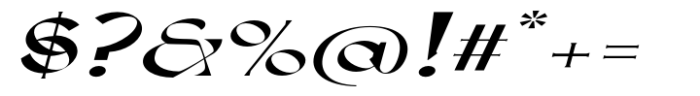 Dx Sitrus Extra Expanded Italic Font OTHER CHARS