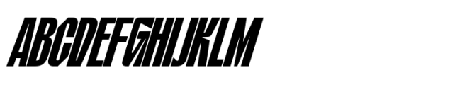 Dx Slight Extra Bold Tall Slanted Font UPPERCASE