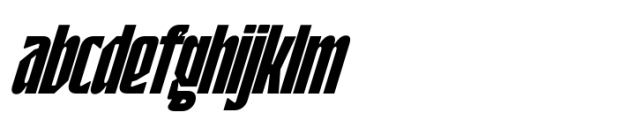 Dx Slight Extra Bold Tall Slanted Font LOWERCASE