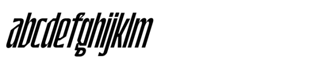 Dx Slight Medium Tall Slanted Font LOWERCASE