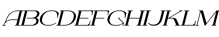 Dyrenko Italic Font UPPERCASE