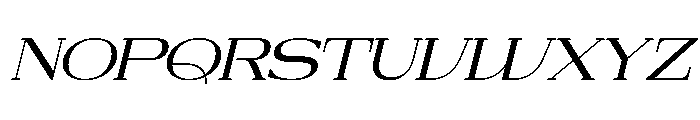 Dyrenko Italic Font UPPERCASE