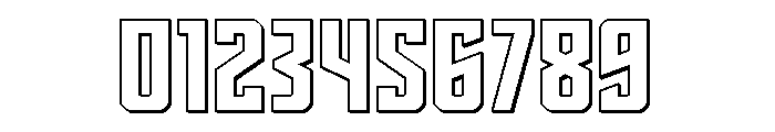 Dynamic Trooper 3D Straight Font OTHER CHARS