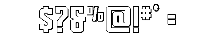 Dynamic Trooper 3D Straight Font OTHER CHARS