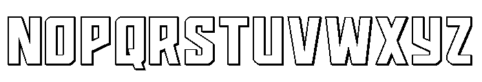 Dynamic Trooper 3D Straight Font LOWERCASE