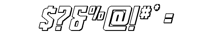 Dynamic Trooper 3D Font OTHER CHARS