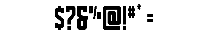 Dynamic Trooper CondenStraight Font OTHER CHARS
