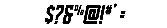 Dynamic Trooper Condensed Font OTHER CHARS