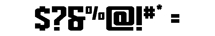 Dynamic Trooper ExpandStraight Font OTHER CHARS