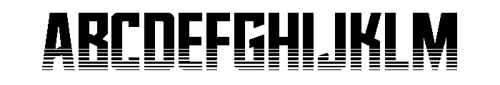 Dynamic Trooper Half Straight Font UPPERCASE