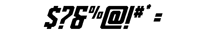 Dynamic Trooper Italic Font OTHER CHARS