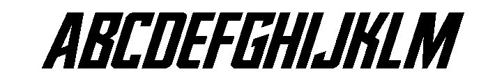 Dynamic Trooper Italic Font UPPERCASE