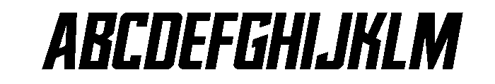 Dynamic Trooper Semi-Straight Font UPPERCASE
