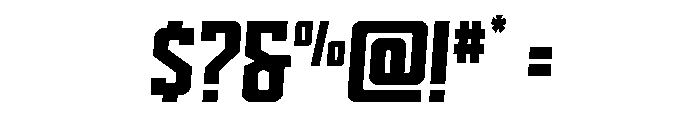Dynamic Trooper SlightStraight Font OTHER CHARS