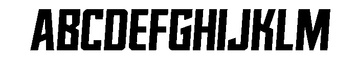 Dynamic Trooper SlightStraight Font UPPERCASE