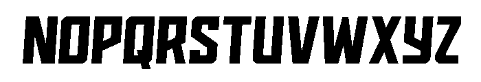 Dynamic Trooper SlightStraight Font LOWERCASE
