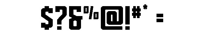 Dynamic Trooper SpacedStraight Font OTHER CHARS