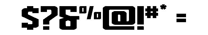 Dynamic Trooper Wide Straight Font OTHER CHARS