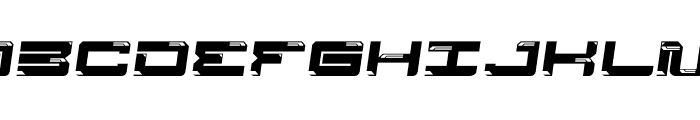Dynatron Slant Font UPPERCASE