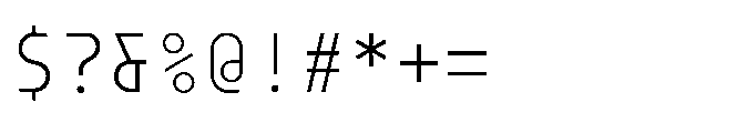 Dymaxion Core Mono Light Font OTHER CHARS