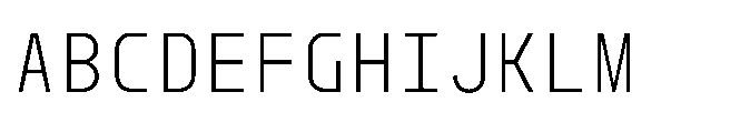 Dymaxion Core Mono Light Font UPPERCASE