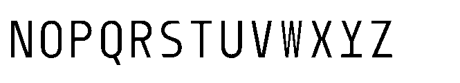 Dymaxion Core Mono Regular Font UPPERCASE