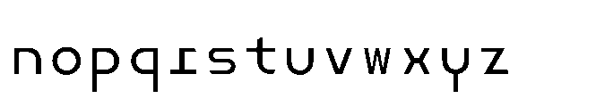 Dymaxion Core Mono Regular Font LOWERCASE