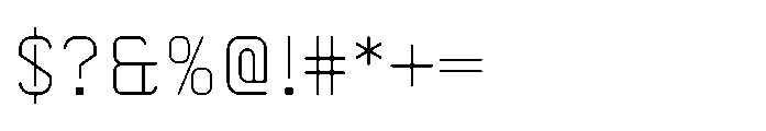 Dymetra Extralight Font OTHER CHARS