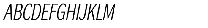 DynaGrotesk Condensed Light Italic Font UPPERCASE