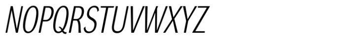 DynaGrotesk Condensed Light Italic Font UPPERCASE