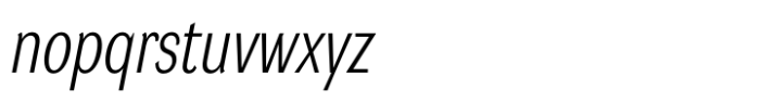 DynaGrotesk Condensed Light Italic Font LOWERCASE