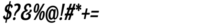 DynaGrotesk Condensed Medium Italic Font OTHER CHARS