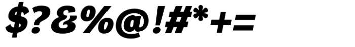 DynaGrotesk Expanded Black Italic Font OTHER CHARS