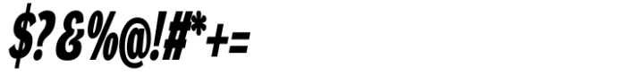 DynaGrotesk Extra Condensed Black Italic Font OTHER CHARS