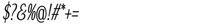 DynaGrotesk Extra Condensed Light Italic Font OTHER CHARS