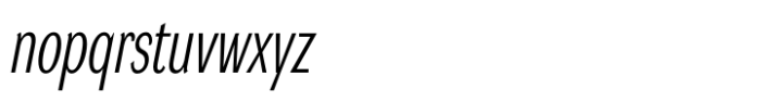 DynaGrotesk Extra Condensed Light Italic Font LOWERCASE