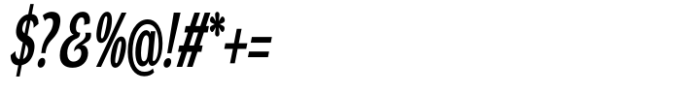 DynaGrotesk Extra Condensed Medium Italic Font OTHER CHARS