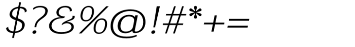 DynaGrotesk Extra Expanded Light Italic Font OTHER CHARS