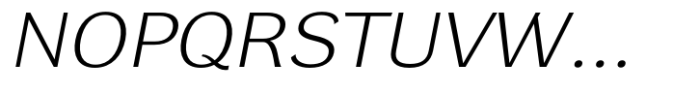 DynaGrotesk Extra Expanded Light Italic Font UPPERCASE
