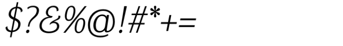 DynaGrotesk Light Italic Font OTHER CHARS