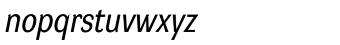 DynaGrotesk Semi Condensed Italic Font LOWERCASE